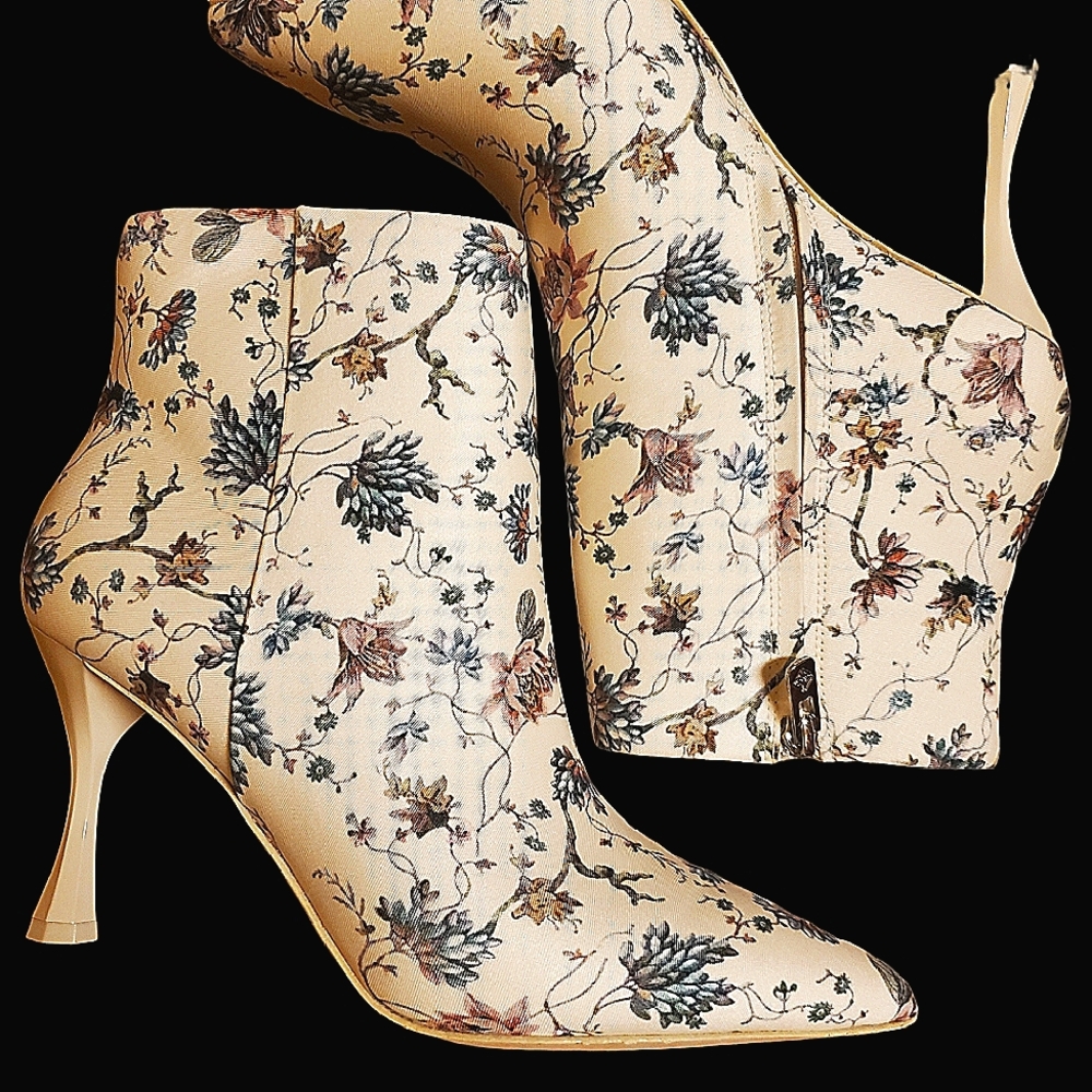 Antonio Melani x Nicole Bathie Floral Booties